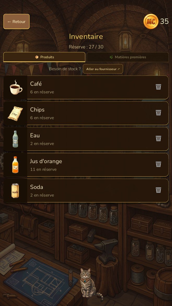 Écran de l'inventaire